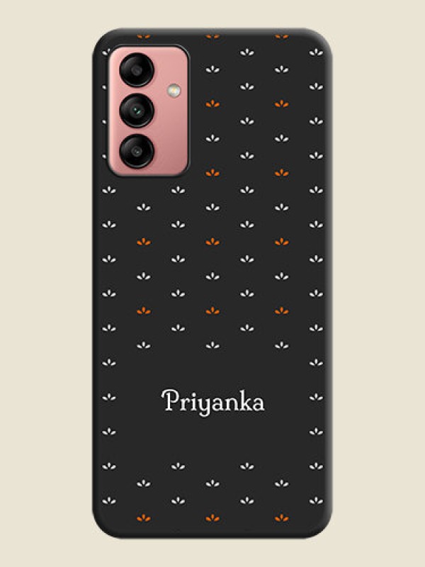 Custom Simple Pattern With Custom Text On Space Black Personalized Soft Matte Phone Covers -Samsung Galaxy A04S