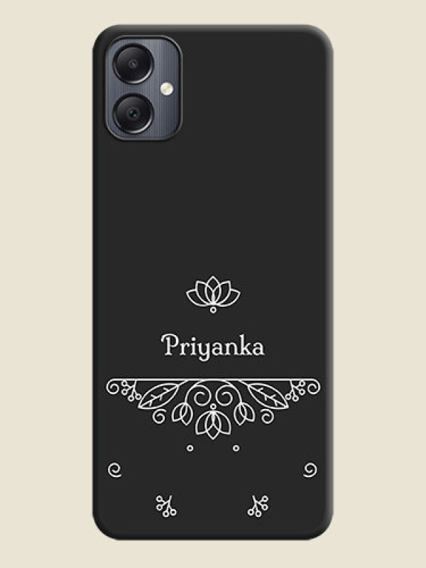 Custom Lotus Garden Custom Text On Space Black Custom Soft Matte Mobile Back Cover - Galaxy A05