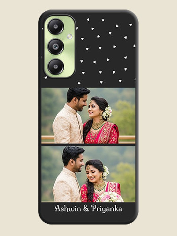 Custom Miniature Love Symbols with Name On Space Black Custom Soft Matte Mobile Back Cover - Galaxy A05s
