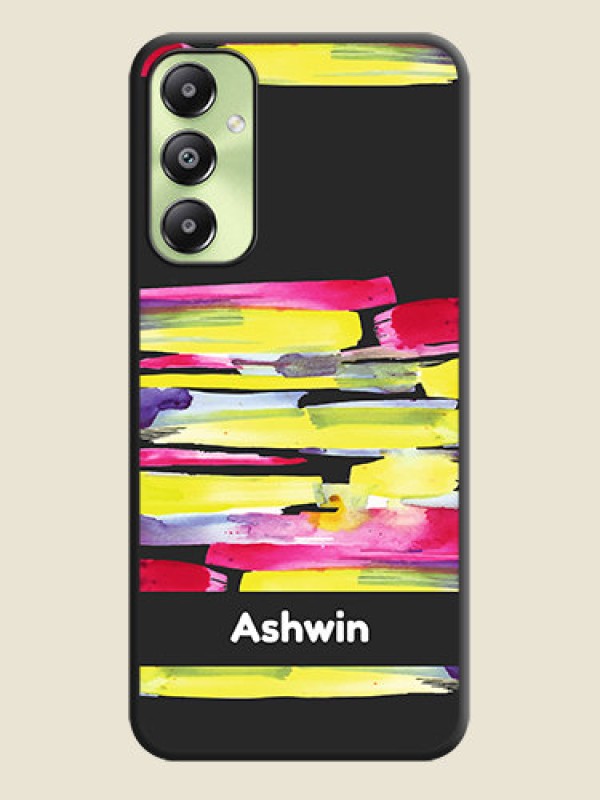 Custom Brush Coloured On Space Black Custom Soft Matte Mobile Back Cover - Galaxy A05s