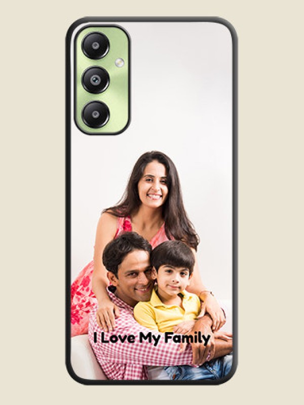 Custom Full Single Pic Upload With Text On Space Black Custom Soft Matte Mobile Back Cover - Galaxy A05s