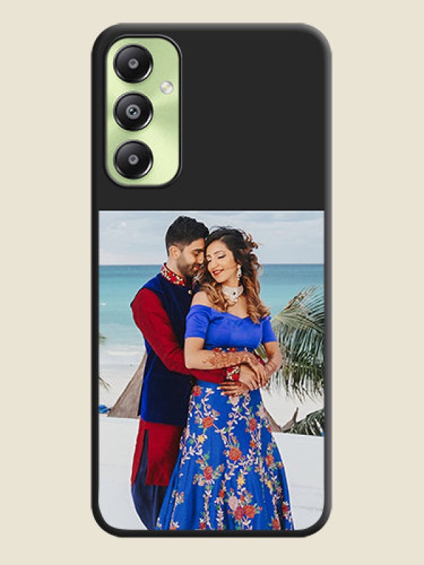 Custom Image Upload With Space Black Color On Custom Soft Matte Mobile Back Cover - Samsung Galaxy A05S