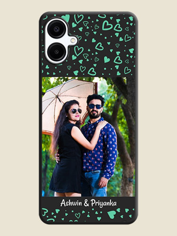 Custom Sea Green Indefinite Love Pattern on Photo On Space Black Custom Soft Matte Mobile Back Cover - Galaxy A06