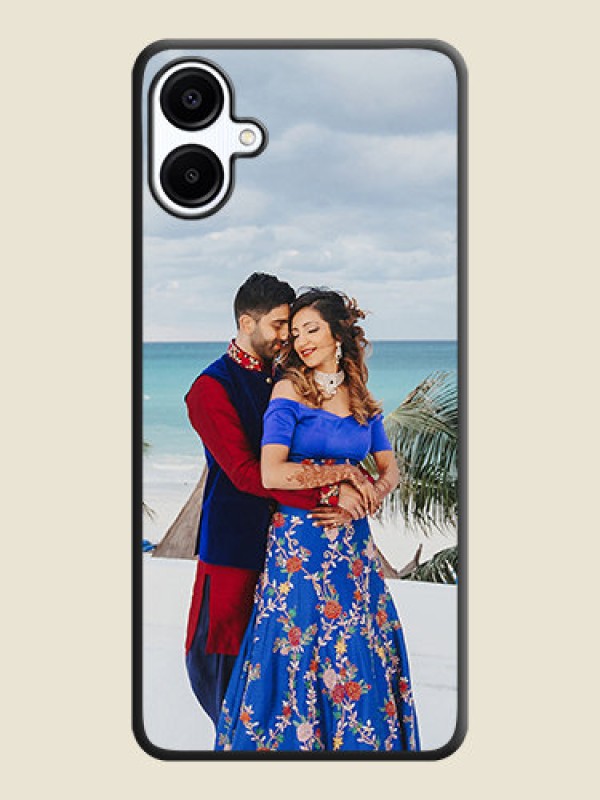Custom Full Single Pic Upload On Space Black Custom Soft Matte Mobile Back Cover - Galaxy A06