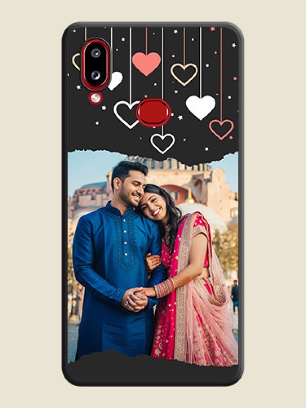 Custom Love Hangings with Splash Wave Picture on Space Black Custom Soft Matte Phone Back Cover - Galaxy A10s