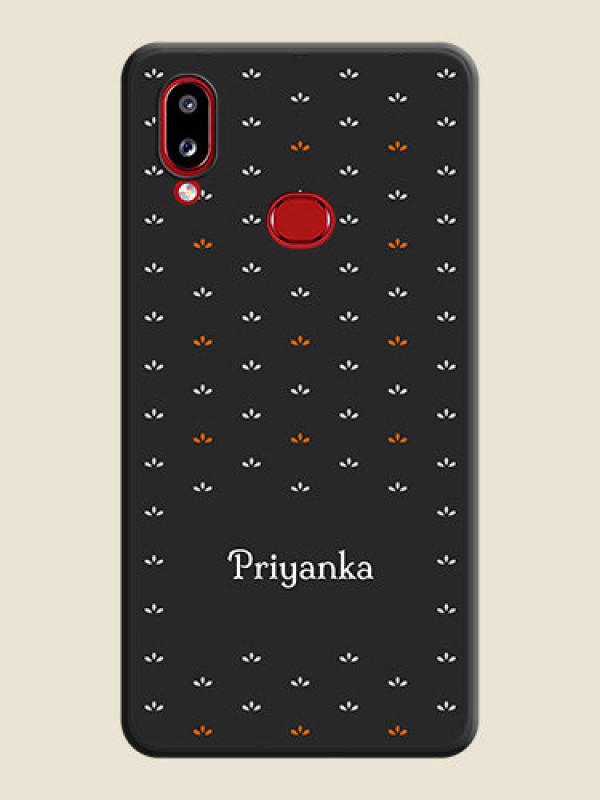 Custom Simple Pattern With Custom Text On Space Black Personalized Soft Matte Phone Covers -Samsung Galaxy A10S