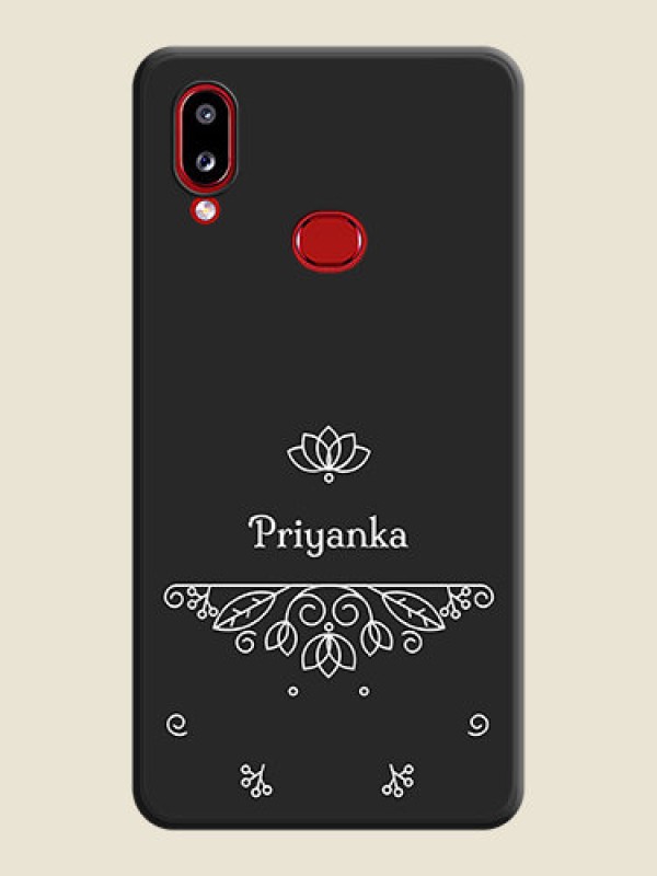 Custom Lotus Garden Custom Text On Space Black Personalized Soft Matte Phone Covers -Samsung Galaxy A10S