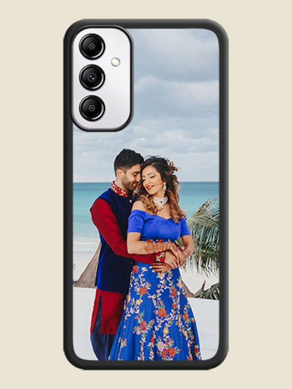 Custom Full Single Pic Upload On Space Black Personalized Soft Matte Phone Covers -Samsung Galaxy A14