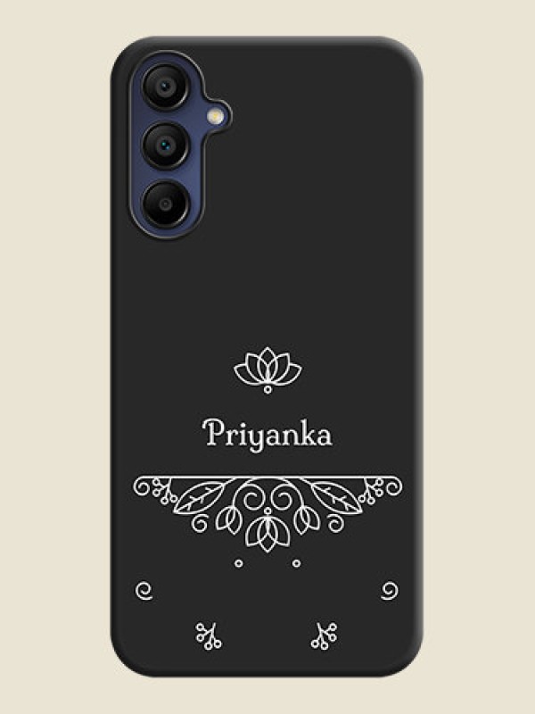 Custom Lotus Garden Custom Text On Space Black Personalized Soft Matte Phone Covers - Galaxy A15 5G