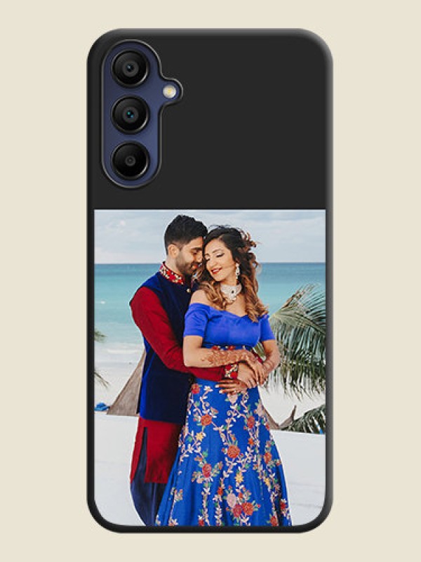 Custom Image Upload With Space Black Color On Custom Soft Matte Mobile Back Cover - Samsung Galaxy A15 5G