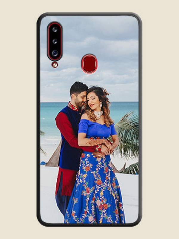 Custom Full Single Pic Upload On Space Black Personalized Soft Matte Phone Covers -Samsung Galaxy A20S
