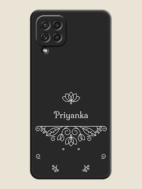Custom Lotus Garden Custom Text On Space Black Personalized Soft Matte Phone Covers -Samsung Galaxy A22 4G