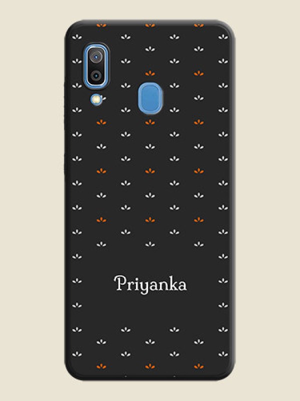 Custom Simple Pattern With Custom Text On Space Black Personalized Soft Matte Phone Covers -Samsung Galaxy A30