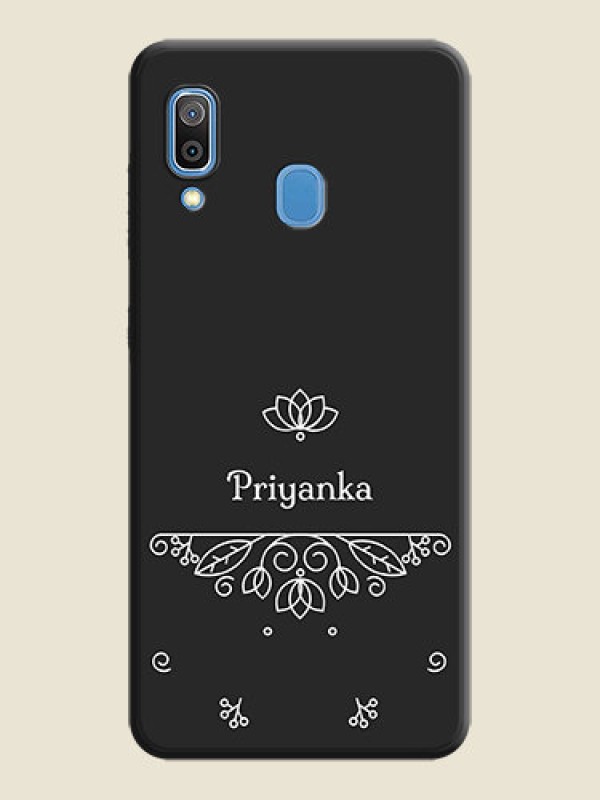 Custom Lotus Garden Custom Text On Space Black Personalized Soft Matte Phone Covers -Samsung Galaxy A30