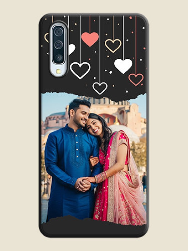 Custom Love Hangings with Splash Wave Picture on Space Black Custom Soft Matte Phone Back Cover - Galaxy A30S