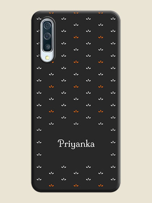 Custom Simple Pattern With Custom Text On Space Black Personalized Soft Matte Phone Covers -Samsung Galaxy A30S