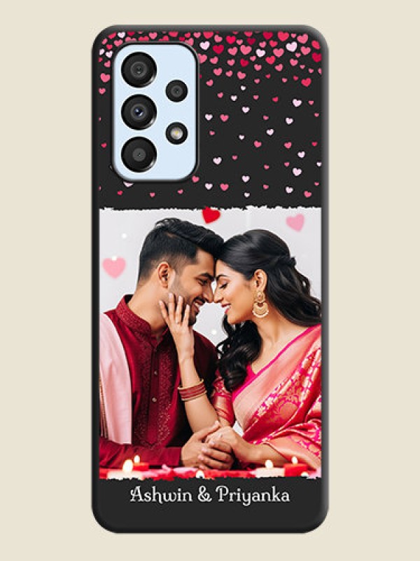 Custom Fall in Love with Your Partner  on Photo on Space Black Soft Matte Phone Cover - Galaxy A33 5G