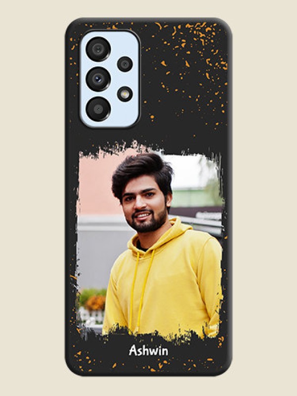 Custom Spray Free Design on Photo on Space Black Soft Matte Phone Cover - Galaxy A33 5G