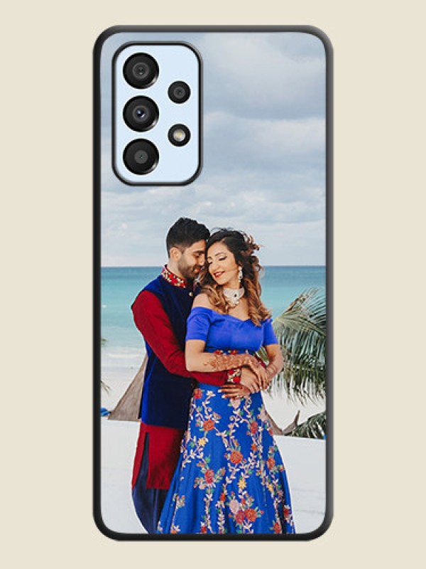 Custom Full Single Pic Upload On Space Black Personalized Soft Matte Phone Covers -Samsung Galaxy A33 5G