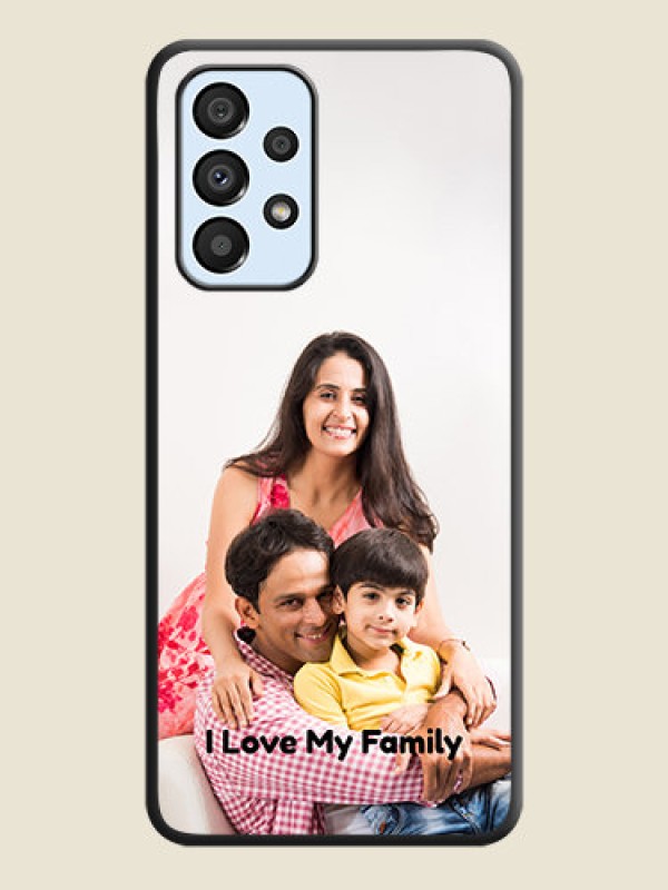 Custom Full Single Pic Upload With Text On Space Black Personalized Soft Matte Phone Covers -Samsung Galaxy A33 5G