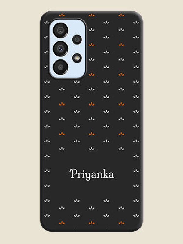 Custom Simple Pattern With Custom Text On Space Black Personalized Soft Matte Phone Covers -Samsung Galaxy A33 5G