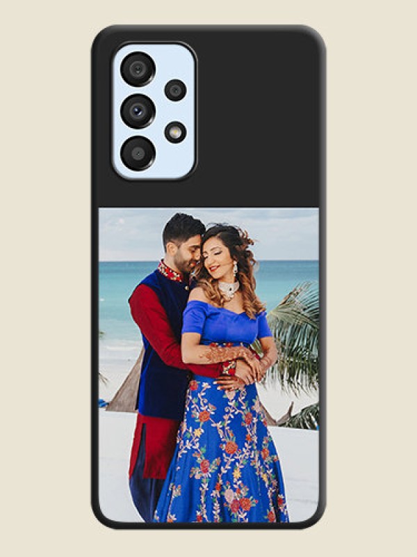 Custom Image Upload With Space Black Color On Custom Soft Matte Mobile Back Cover - Samsung Galaxy A33 5G