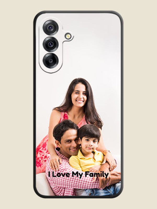 Custom Full Single Pic Upload With Text On Space Black Custom Soft Matte Mobile Back Cover - Samsung Galaxy A36 5G