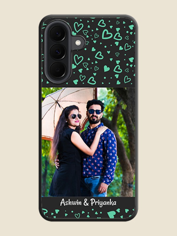 Custom Sea Green Indefinite Love Pattern on Photo On Space Black Custom Soft Matte Mobile Back Cover - Samsung Galaxy A37 5G
