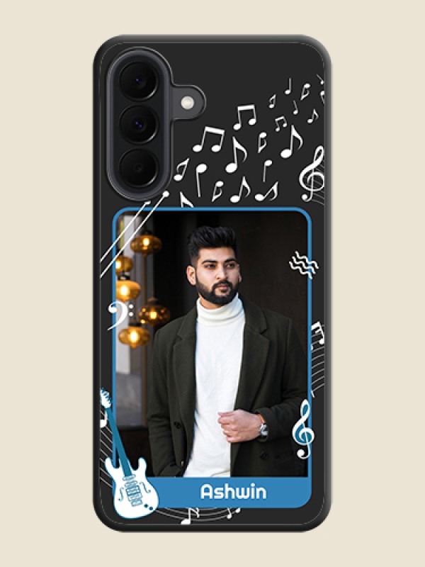 Custom Musical Theme Design with Text on Photo On Space Black Custom Soft Matte Mobile Back Cover - Samsung Galaxy A37 5G