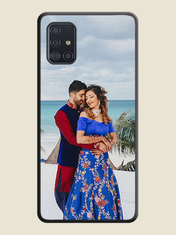 Custom Full Single Pic Upload On Space Black Personalized Soft Matte Phone Covers -Samsung Galaxy A51
