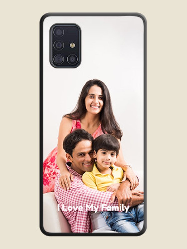 Custom Full Single Pic Upload With Text On Space Black Personalized Soft Matte Phone Covers -Samsung Galaxy A51