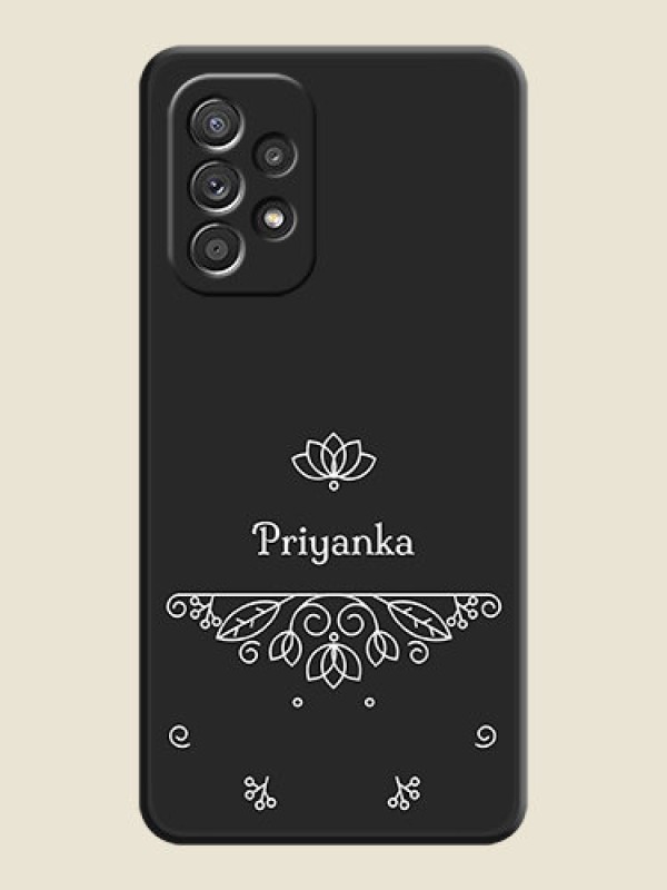 Custom Lotus Garden Custom Text On Space Black Personalized Soft Matte Phone Covers -Samsung Galaxy A52S 5G