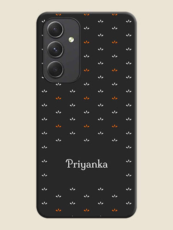 Custom Simple Pattern With Custom Text On Space Black Personalized Soft Matte Phone Covers -Samsung Galaxy A54 5G