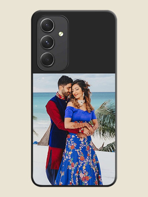 Custom Image Upload With Space Black Color On Custom Soft Matte Mobile Back Cover - Samsung Galaxy A54 5G