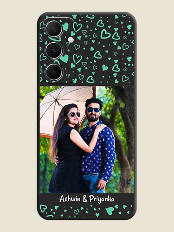 Custom Sea Green Indefinite Love Pattern - Photo on Space Black Soft Matte Mobile Cover - Galaxy A55 5G