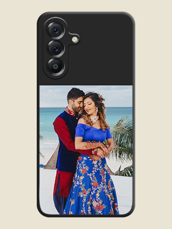 Custom Image Upload With Space Black Color On Custom Soft Matte Mobile Back Cover - Samsung Galaxy A56 5G