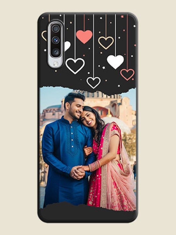 Custom Love Hangings with Splash Wave Picture on Space Black Custom Soft Matte Phone Back Cover - Galaxy A70