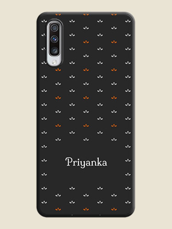 Custom Simple Pattern With Custom Text On Space Black Personalized Soft Matte Phone Covers -Samsung Galaxy A70