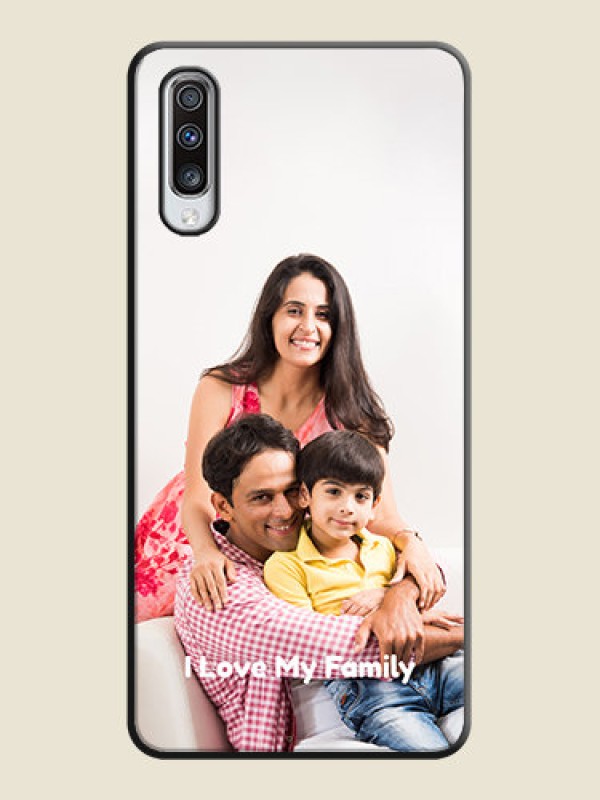 Custom Full Single Pic Upload With Text On Space Black Personalized Soft Matte Phone Covers -Samsung Galaxy A70S