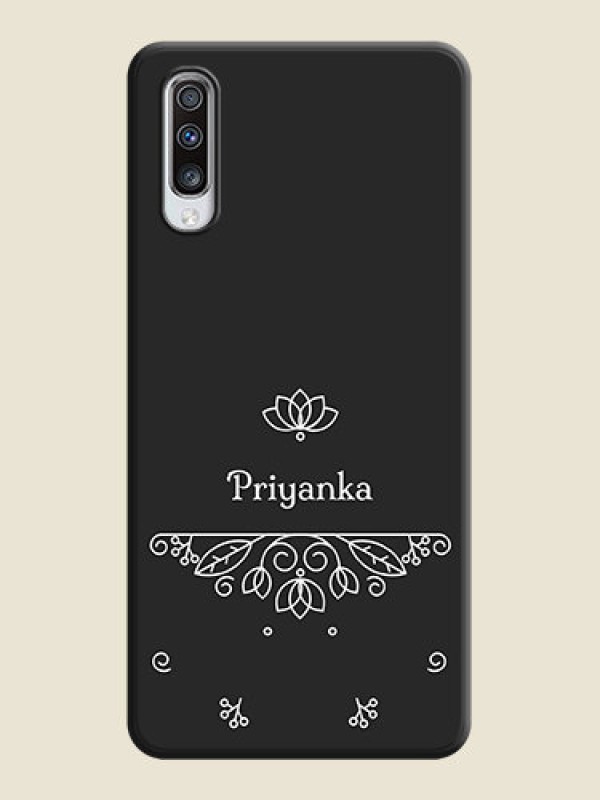 Custom Lotus Garden Custom Text On Space Black Personalized Soft Matte Phone Covers -Samsung Galaxy A70S