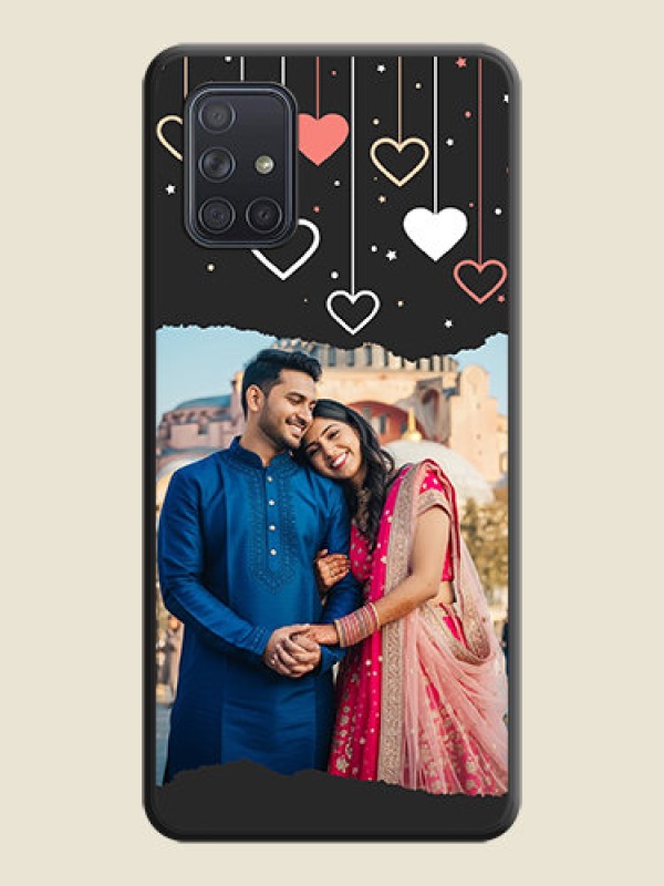 Custom Love Hangings with Splash Wave Picture on Space Black Custom Soft Matte Phone Back Cover - Galaxy A71