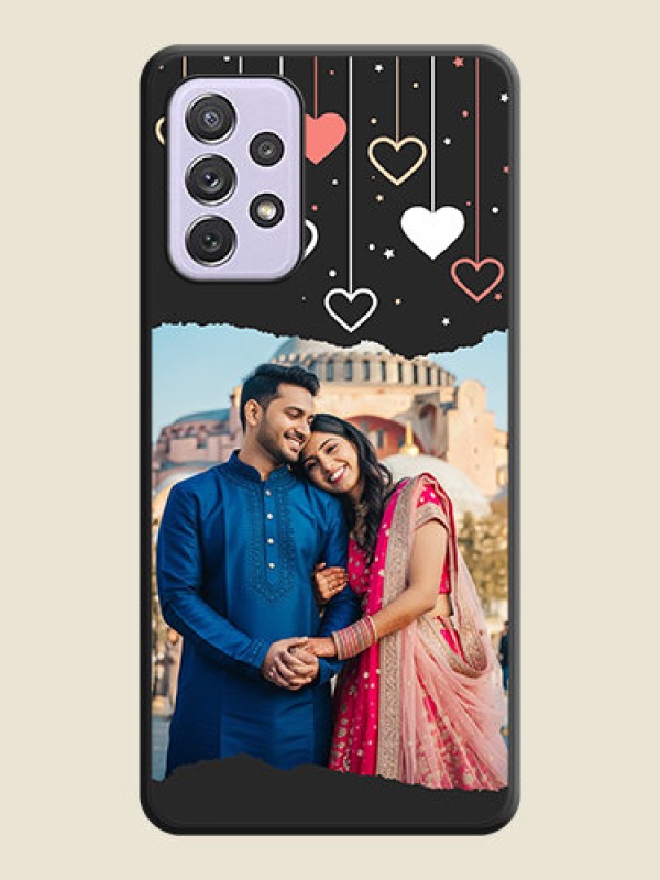 Custom Love Hangings with Splash Wave Picture on Space Black Custom Soft Matte Phone Back Cover - Galaxy A72