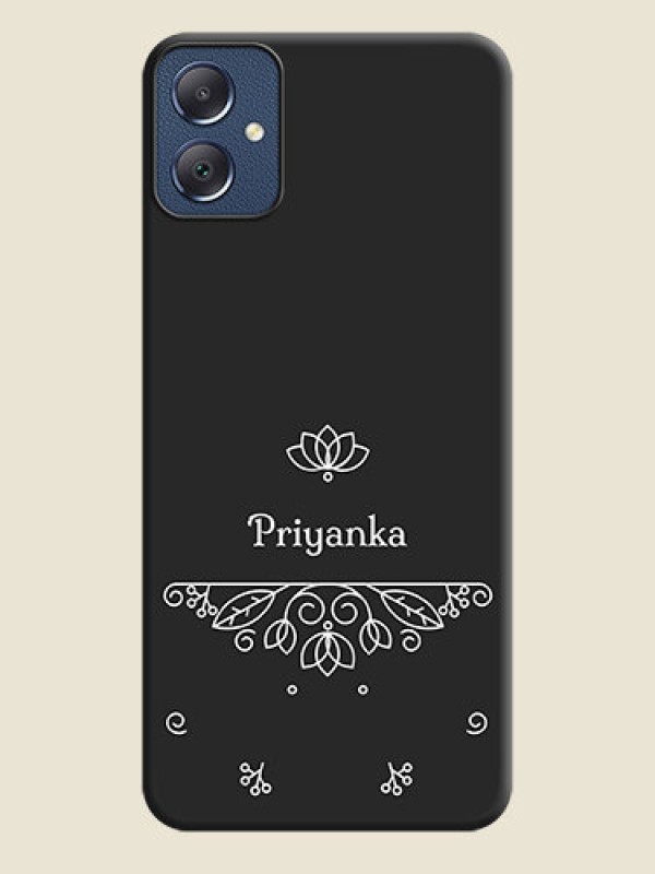 Custom Lotus Garden Custom Text On Space Black Custom Soft Matte Mobile Back Cover - Galaxy F05
