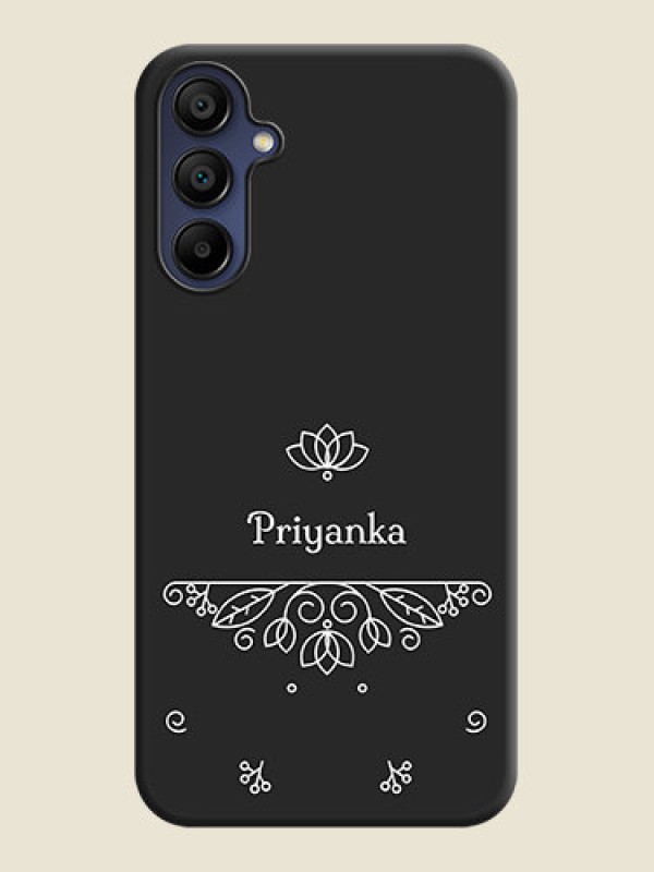 Custom Lotus Garden Custom Text On Space Black Personalized Soft Matte Phone Covers - Galaxy F15 5G