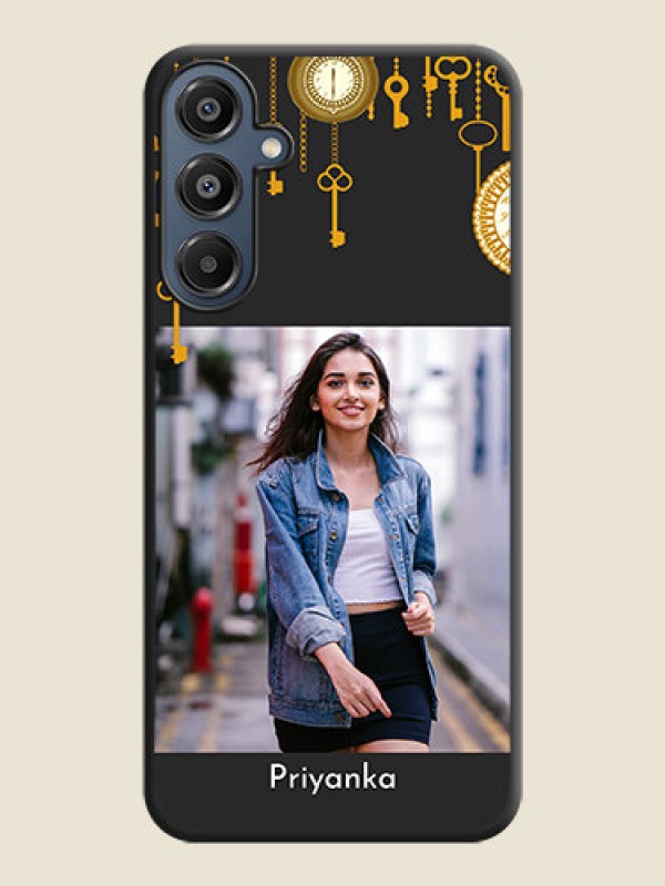 Custom Decorative Design with Text On Space Black Custom Soft Matte Mobile Back Cover - Galaxy F16 5G