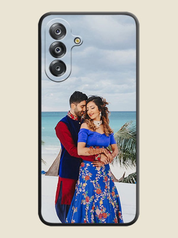 Custom Full Single Pic Upload On Space Black Custom Soft Matte Mobile Back Cover - Samsung Galaxy F17 5G
