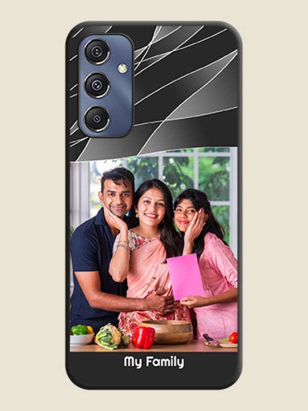 Custom Mixed Wave Lines - Photo on Space Black Soft Matte Mobile Cover - Galaxy F34 5G