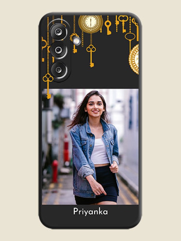 Custom Decorative Design with Text On Space Black Custom Soft Matte Mobile Back Cover - Samsung Galaxy F36 5G