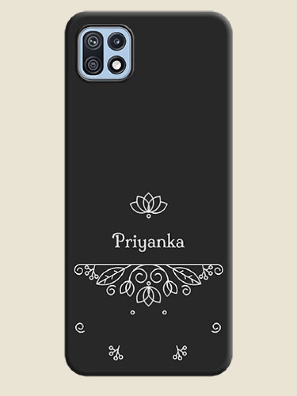 Custom Lotus Garden Custom Text On Space Black Personalized Soft Matte Phone Covers -Samsung Galaxy F42 5G