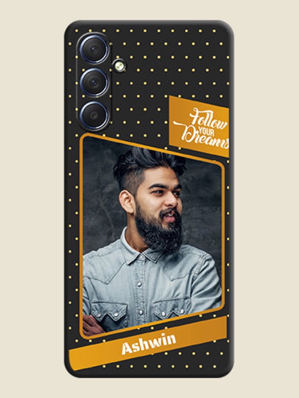 Custom Follow Your Dreams with White Dots on Space Black Custom Soft Matte Phone Cases - Galaxy F54 5G